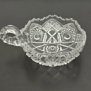 Imperial Glass Ohio Vintage 42576 Clear Early American Handled Nappy Bowl